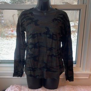Crewneck sanctuary, camouflage sweater.  Size small